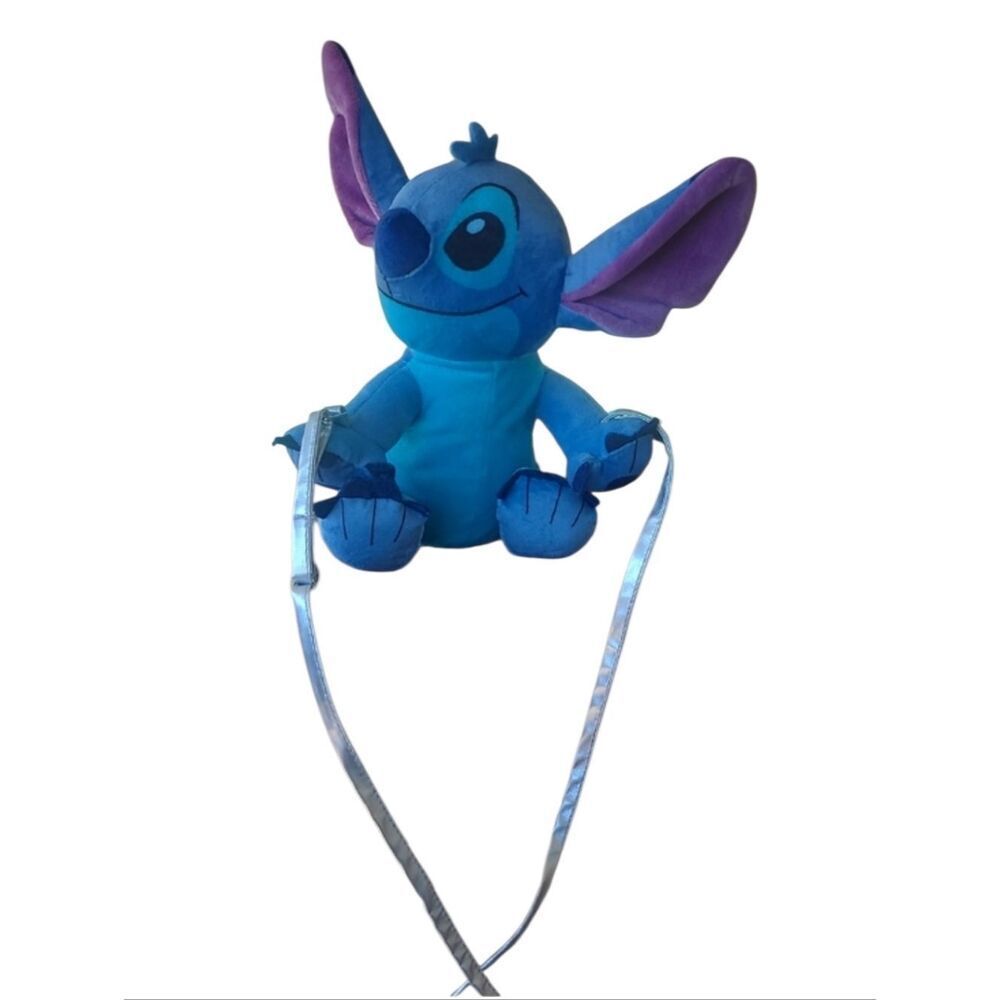 Disney Blue & Purple Stitch Plush Kids Backpack